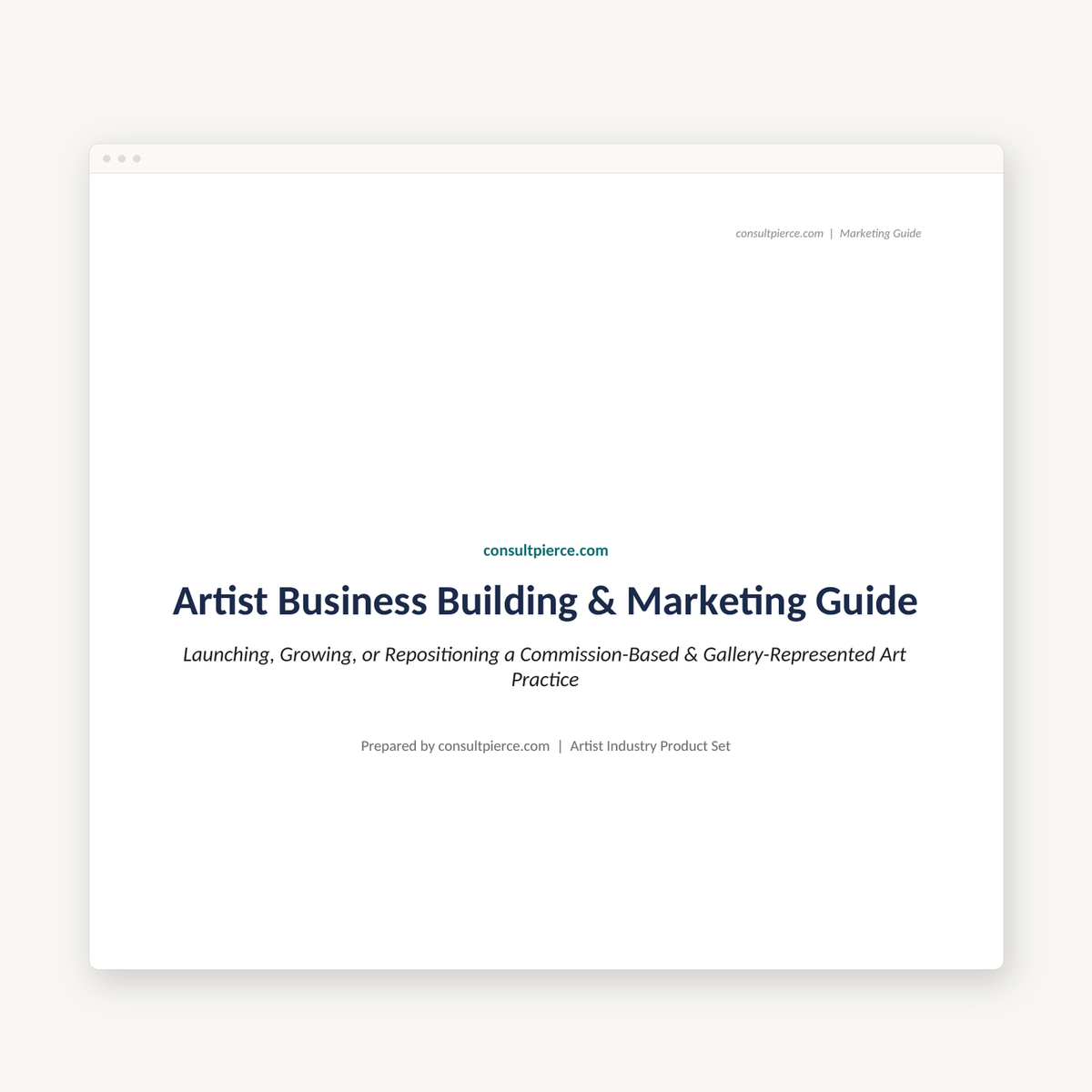 Artist Marketing Guide preview image
