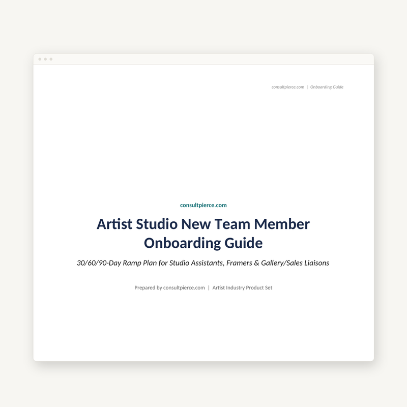 Artist Onboarding Guide preview image