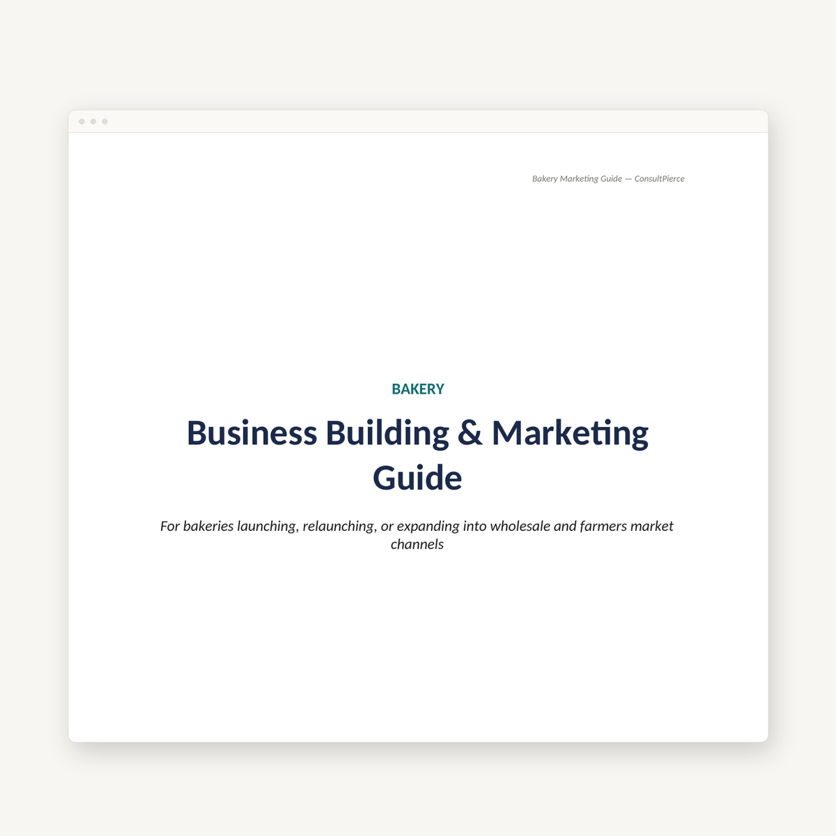 Bakery Marketing Guide preview image