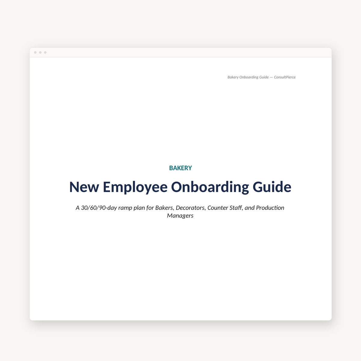 Bakery Onboarding Guide preview image