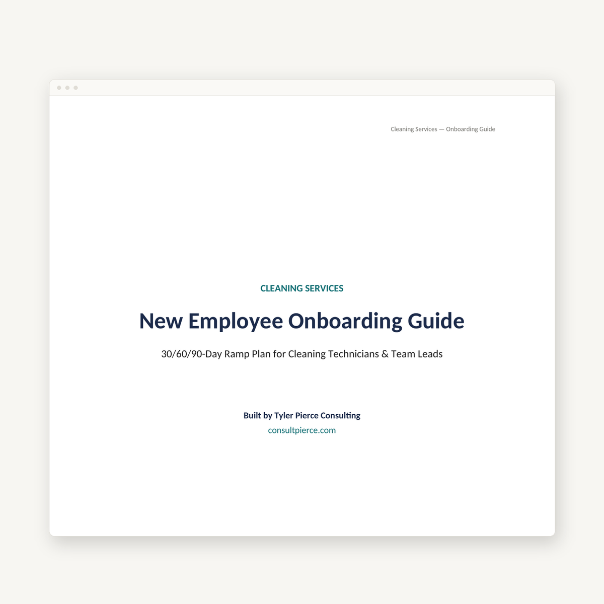 Cleaning Services Onboarding Guide preview image