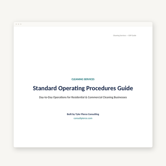 Cleaning Services Sop Guide preview image