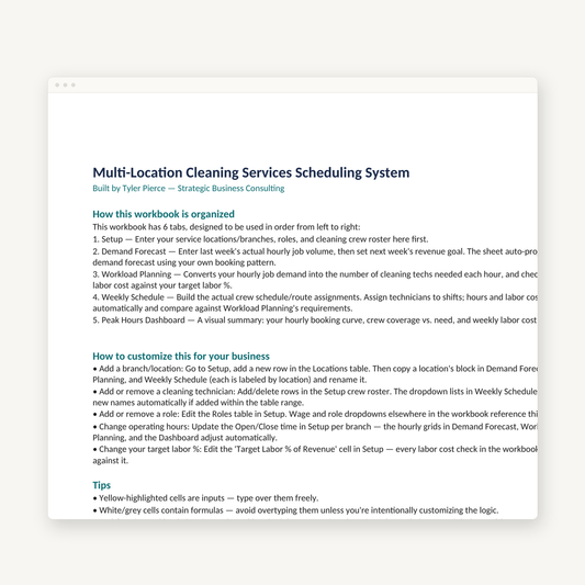 Cleaning Services Scheduling Template preview image