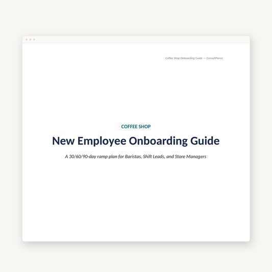 Coffee Shop Onboarding Guide preview image