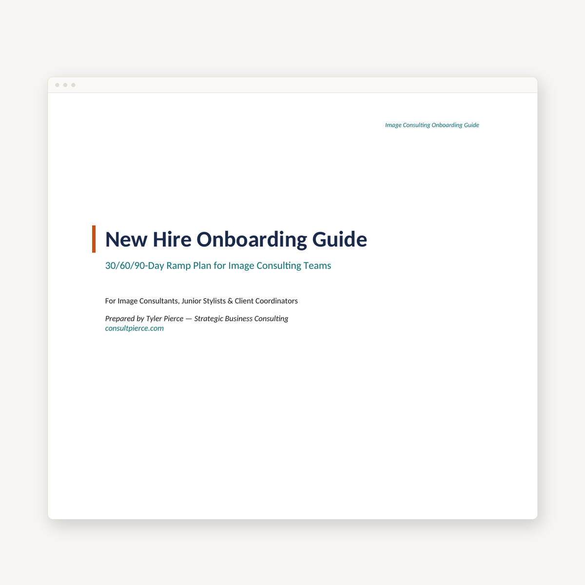 Image Consulting Onboarding Guide preview image