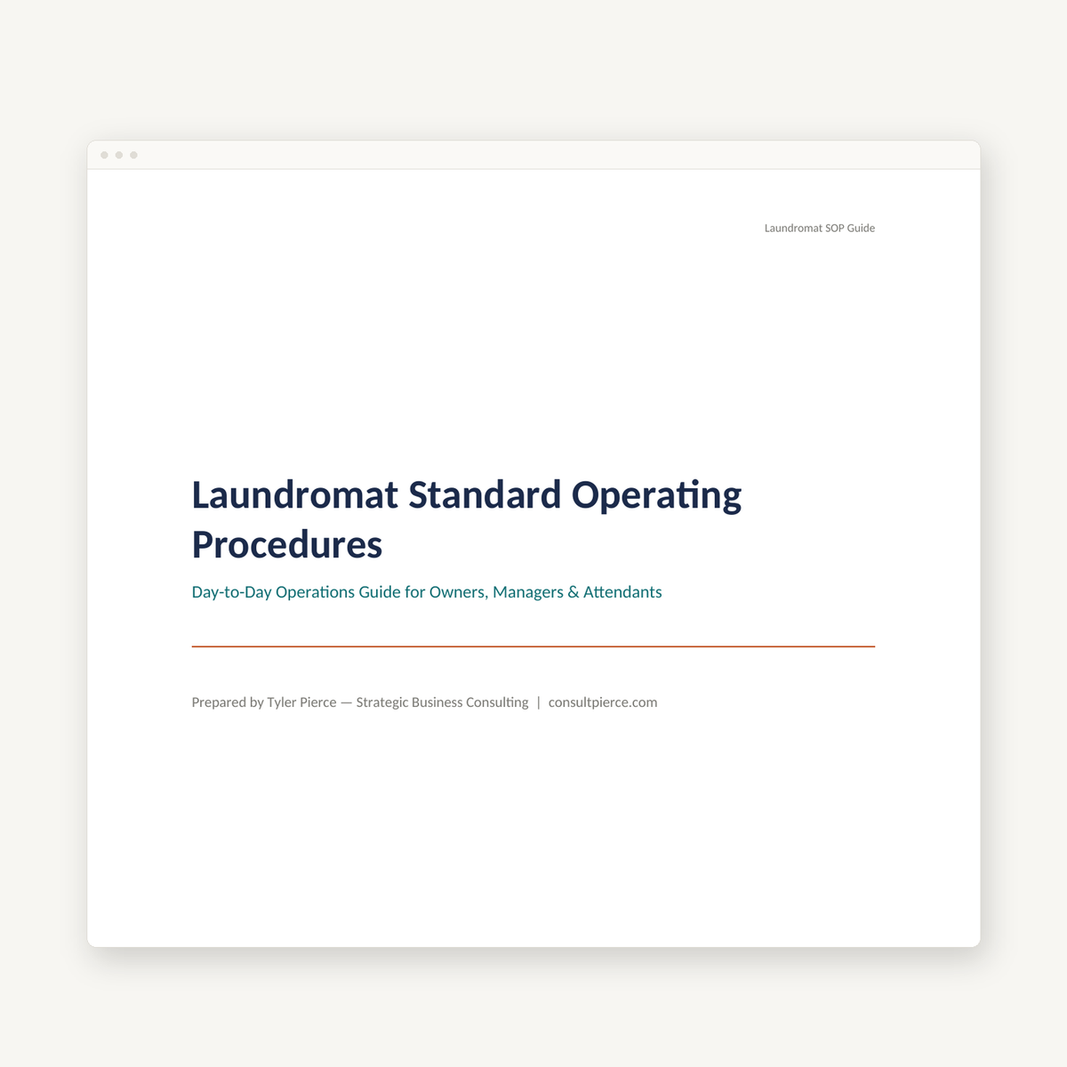 Laundromat SOP Guide preview image