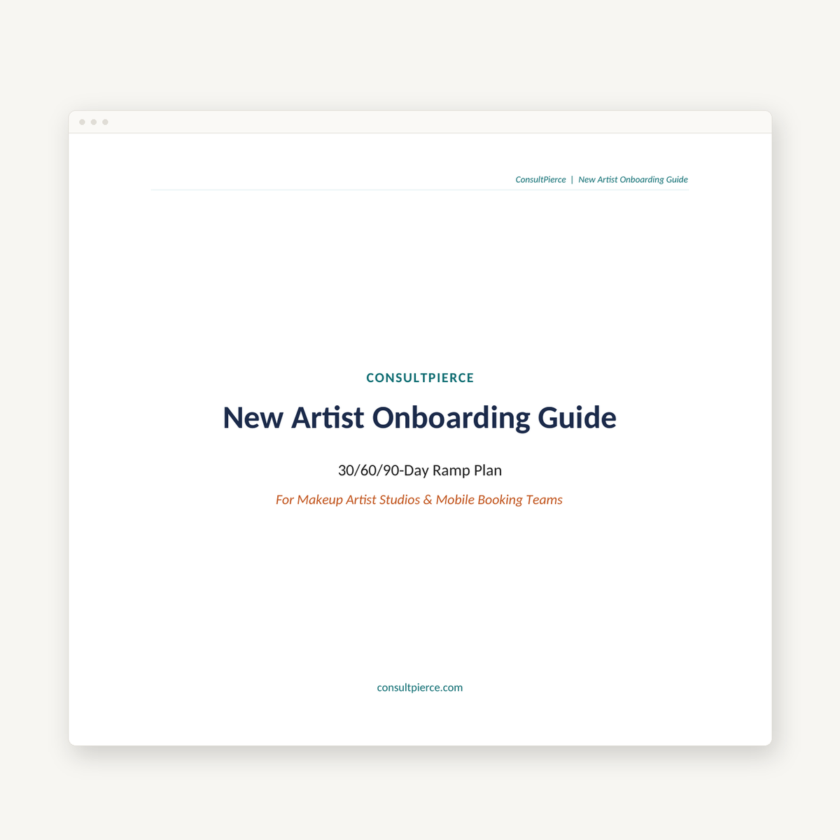Makeup Artist Onboarding Guide preview image