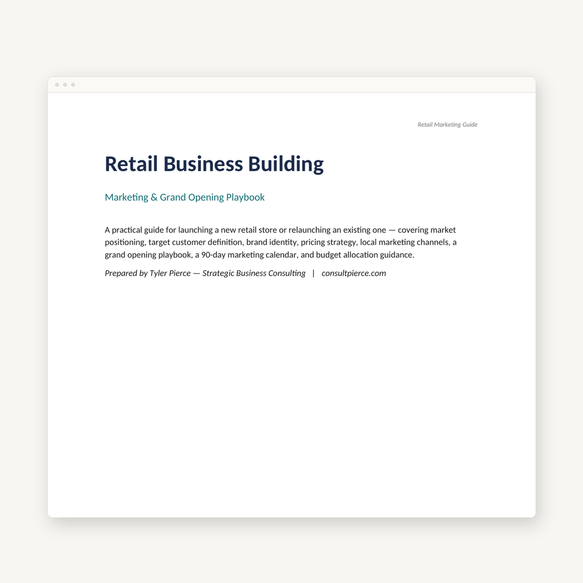 Retail Marketing Guide preview image
