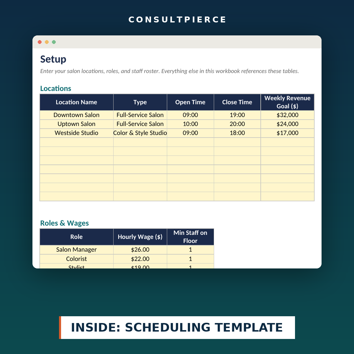 Salon Starter Kit Bundle - Scheduling Template preview