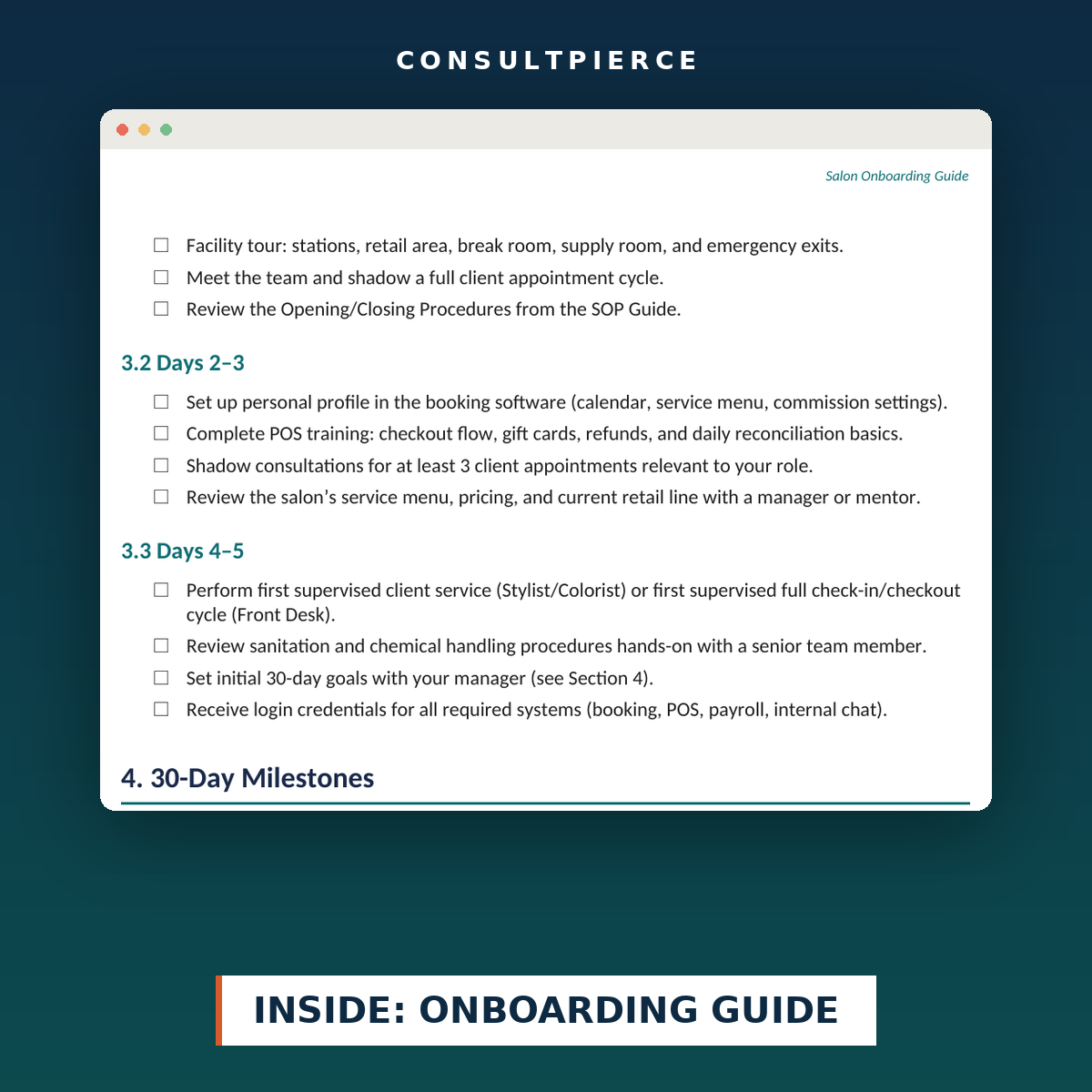 Salon Starter Kit Bundle - Onboarding Guide preview